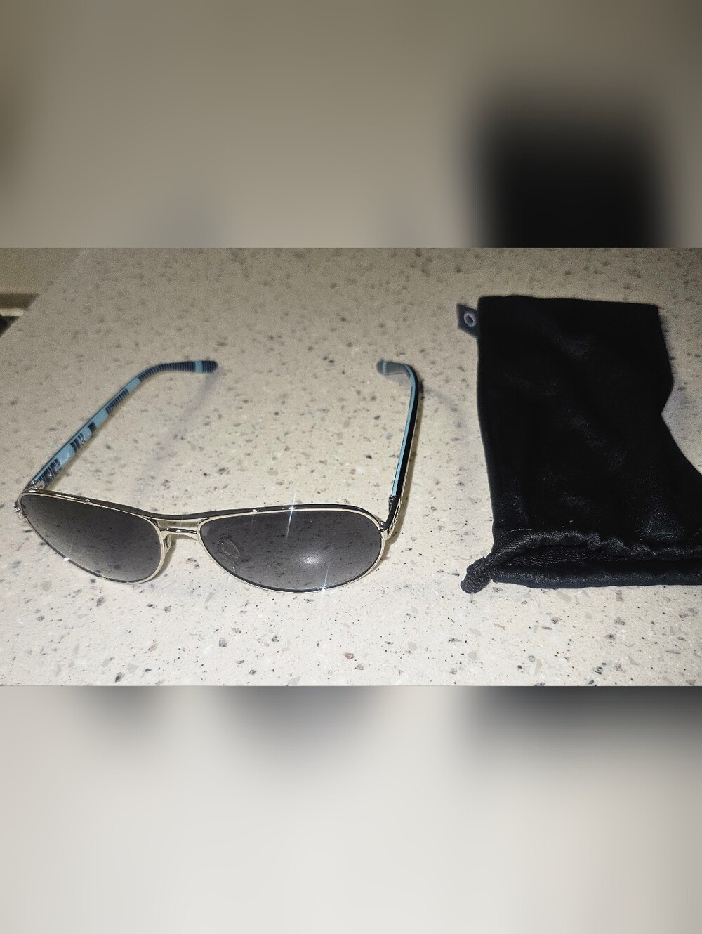 Oakley Feedback O04079 59mm Aviator Gradient Polarized Sunglasses
